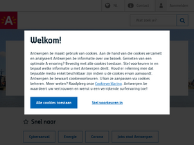 'antwerpen.be' screenshot