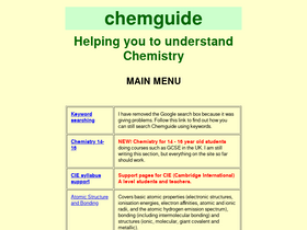 'chemguide.uk' screenshot