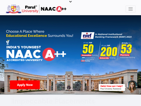'paruluniversity.ac.in' screenshot