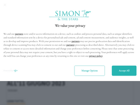 'simonandthestars.it' screenshot