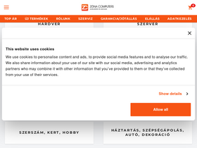 'zonacomputers.hu' screenshot
