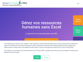 'monportailrh.com' screenshot