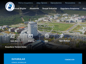 'pau.edu.tr' screenshot