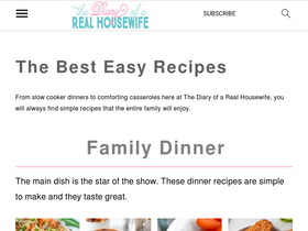 'thediaryofarealhousewife.com' screenshot