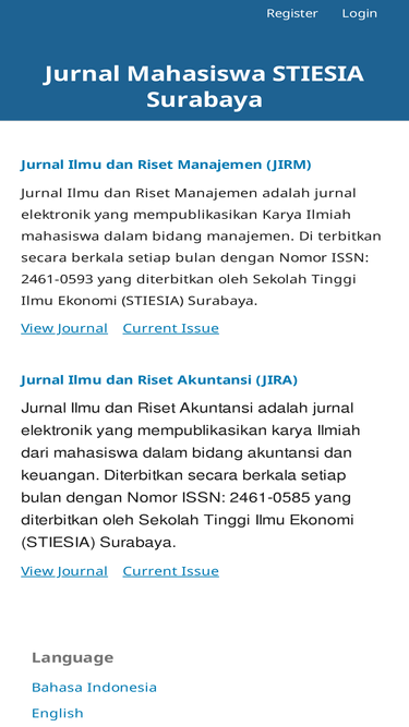 jurnalmahasiswa.stiesia.ac.id