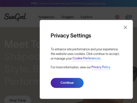 'sungod.co' screenshot