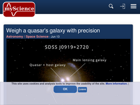 'myscience.ch' screenshot