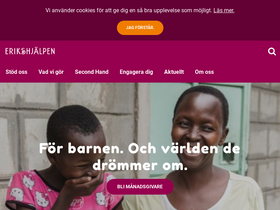 'erikshjalpen.se' screenshot