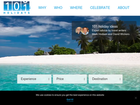 '101holidays.co.uk' screenshot