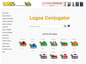 'logosconjugator.org' screenshot