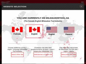 'milwaukeetool.ca' screenshot