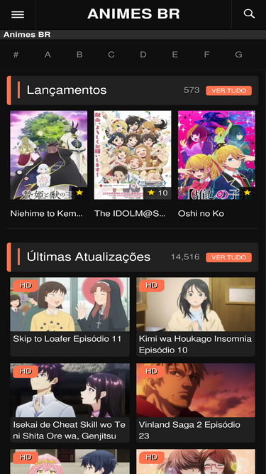 Animes Online HD - O melhor jeito de assistir animes online, clique no play  e comece a ver seus animes legendados favoritos em hd, atualizados  diariamente.