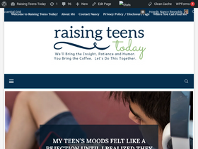 'raisingteenstoday.com' screenshot