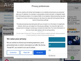 'airportwebcams.net' screenshot