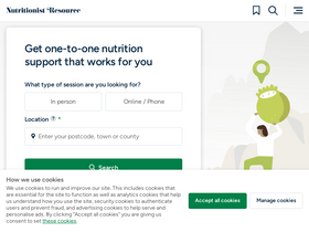 'nutritionist-resource.org.uk' screenshot