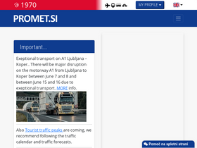 'promet.si' screenshot