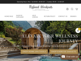 Refinedworkouts homepage screenshot