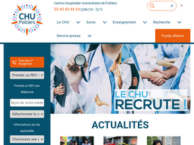 'chu-poitiers.fr' screenshot
