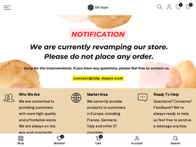 3dp-depot.com homepage screenshot