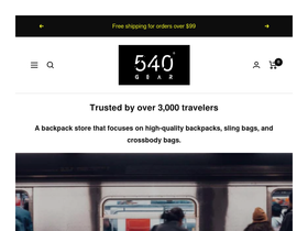 540gear.com homepage screenshot