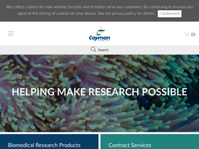 'caymanchem.com' screenshot