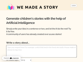 We Made A Story - Ignite imagination with AI-crafted, age-specific children's stories.