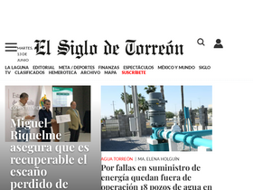 'elsiglodetorreon.com.mx' screenshot
