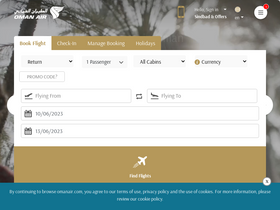 'omanair.com' screenshot