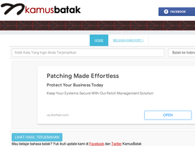 'kamusbatak.com' screenshot