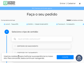 'sistemafederal.com.br' screenshot