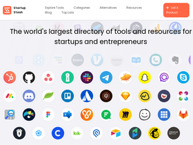 'startupstash.com' screenshot