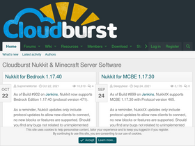 'cloudburstmc.org' screenshot