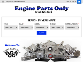 'enginepartsonly.com' screenshot