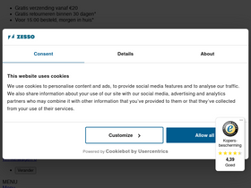 'zesso.com' screenshot
