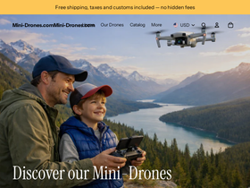 mini-drones.com homepage screenshot