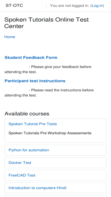 onlinetest.spoken-tutorial.org