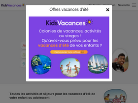 'kidsvacances.fr' screenshot