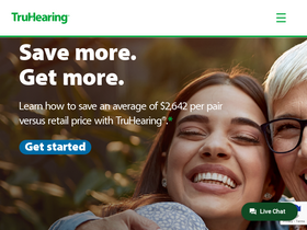 'truhearing.com' screenshot