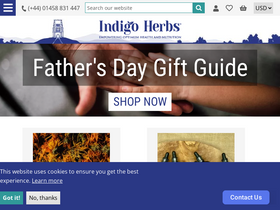 'indigo-herbs.co.uk' screenshot