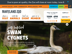 'marylandzoo.org' screenshot