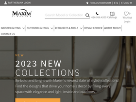 'maximlighting.com' screenshot