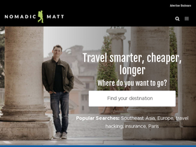 'nomadicmatt.com' screenshot