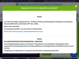 'iibf.org.in' screenshot