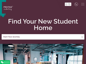 'prestigestudentliving.com' screenshot