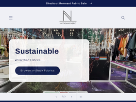 natashafabric.com homepage screenshot