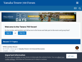 'tenere700.net' screenshot