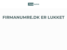 www.firmanumre.dk homepage screenshot