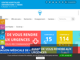 'chu-reims.fr' screenshot