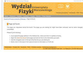 'fuw.edu.pl' screenshot