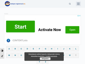 'belepes-regisztracio.hu' screenshot